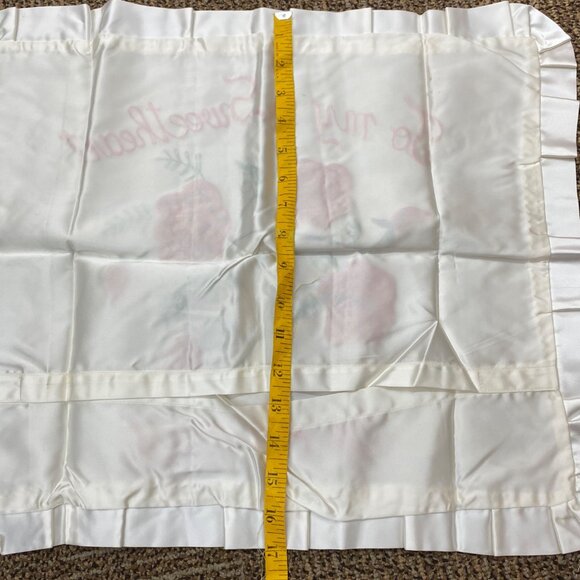 Vintage Embroidered Sweetheart Pillowcase With Red Roses & Text "To My Sweethear - Picture 12 of 12